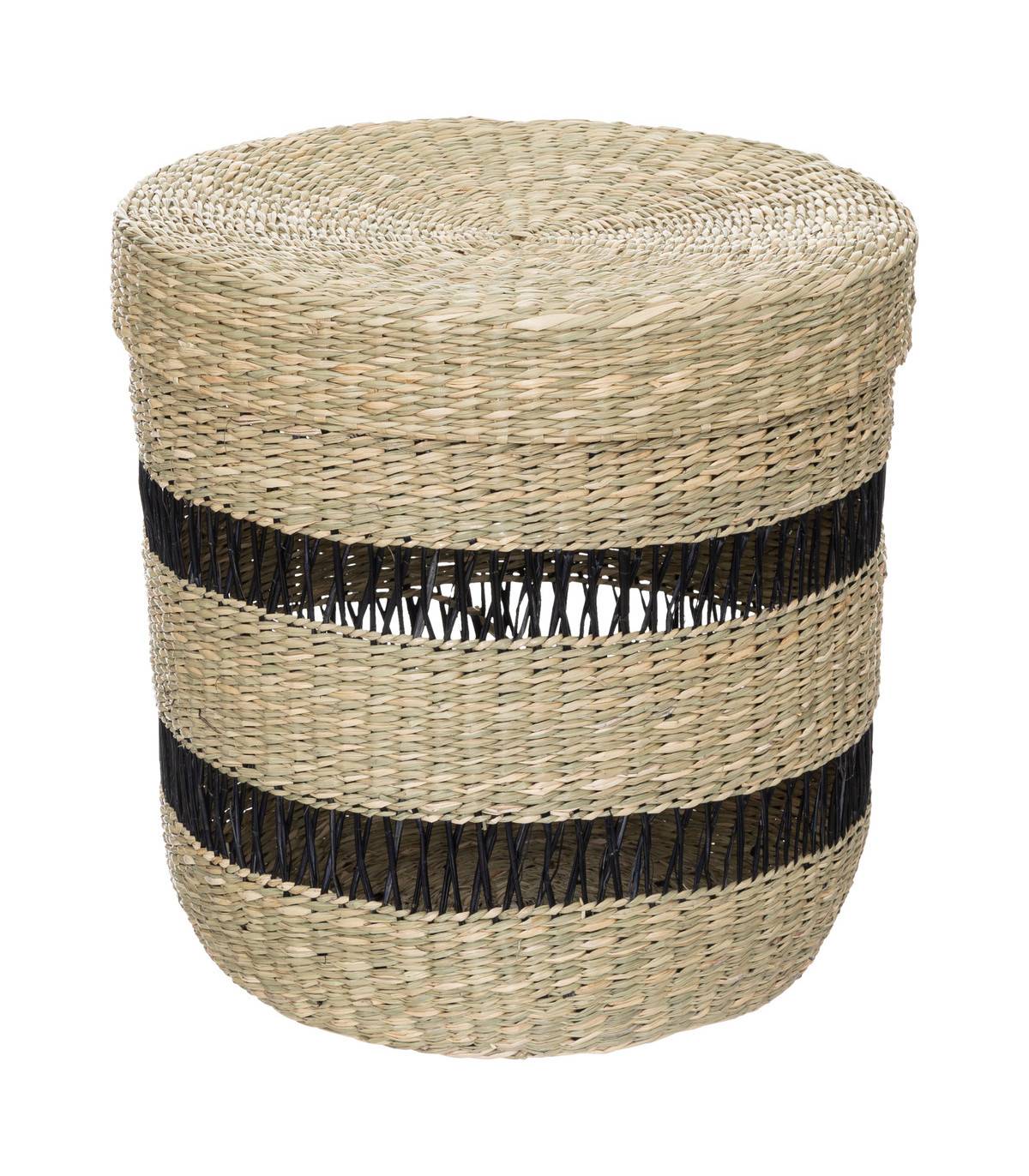 Lot de 2 paniers avec couvercle Jayla naturel - Imagen 3