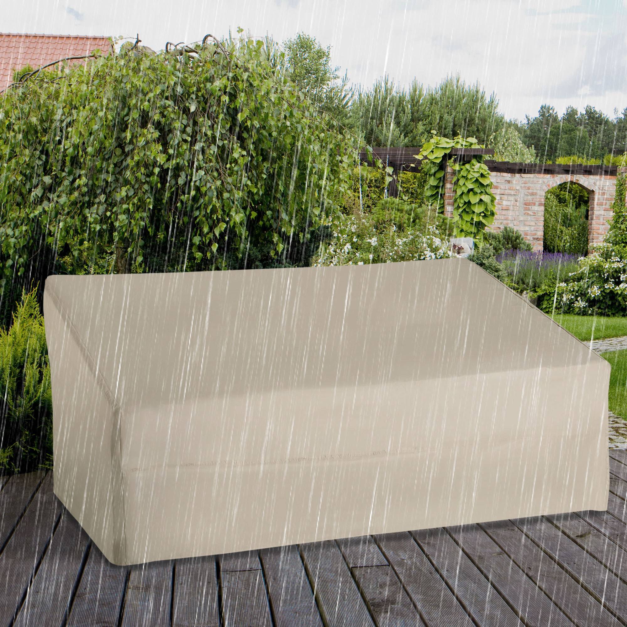 Housse imperméable beige pour banc 3 places (218 x 111 x 101 cm) – Housse pour canapé ou mobilier de jardin - Image 4