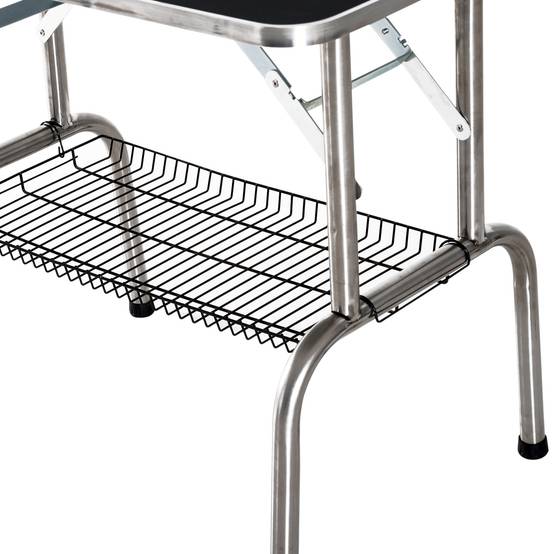 Table de Toilettage Pliante Acier Inox Pour Chien Soin Antidérapant 90x60cm Noir - ComfortXL Pet Living - Image 7