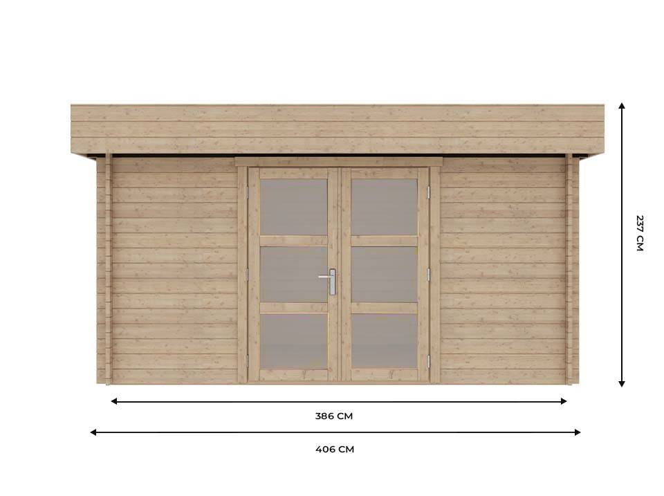 Direct Abris - Abri de Jardin WELLAND 10m2 - 426 x 304 cm - Epaisseur des murs : 28mm - Epicea - Cabane de Jardin Bois - Stockage - Imagen 5