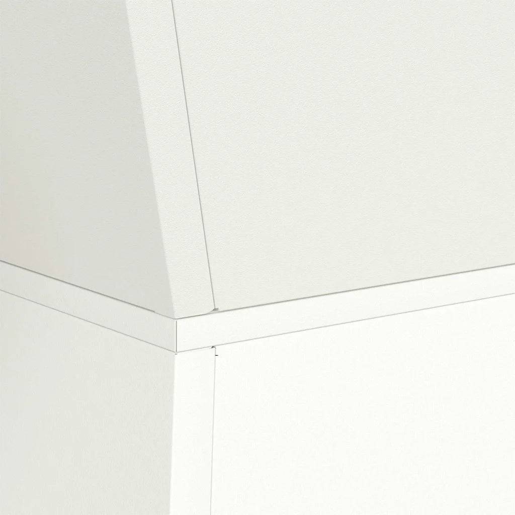 Helloshop26 - Lot de 2 jardinières pilier design contemporain extérieur 35 x 35 x 73 cm en matériaux blanc - Image 6