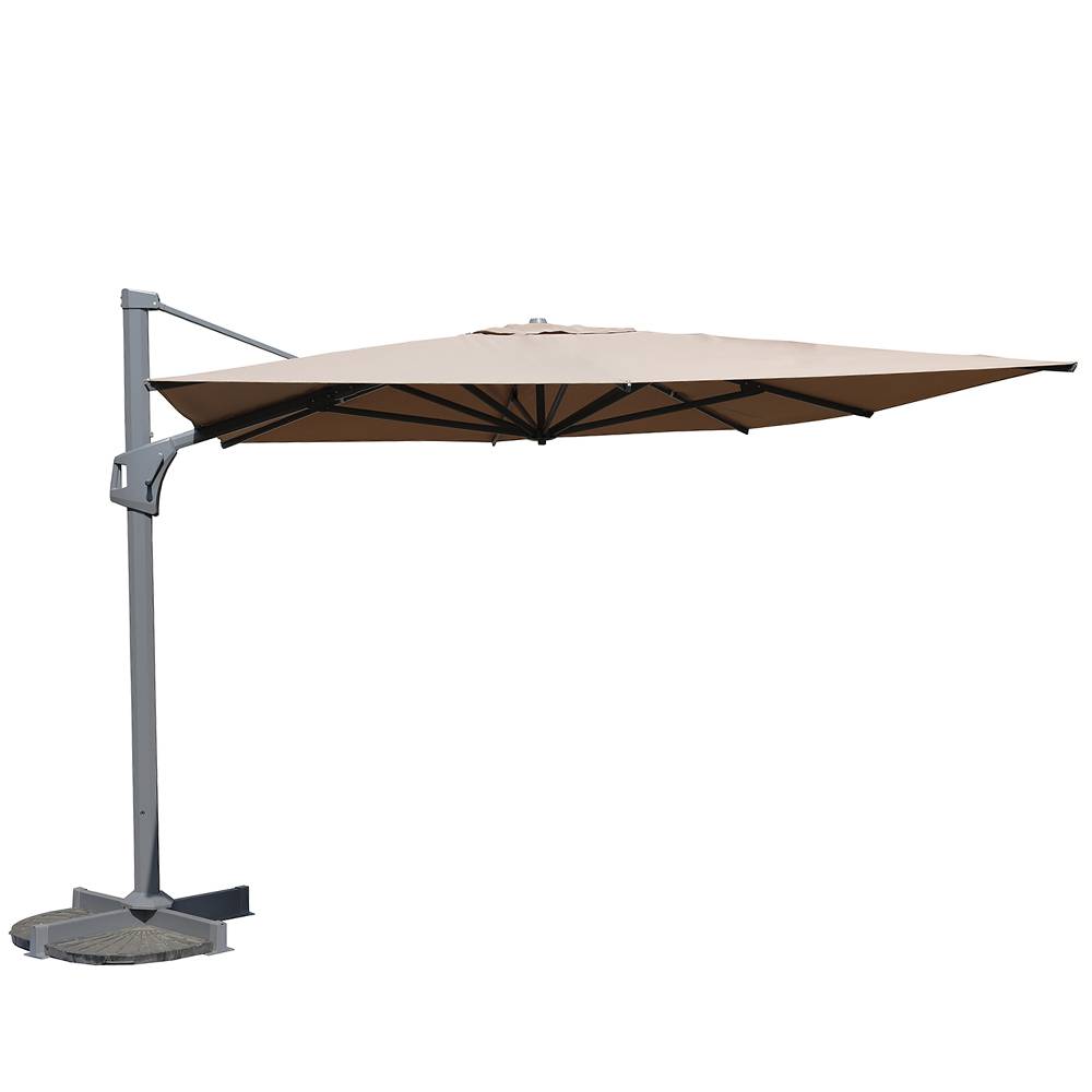 Parasol déporté taupe 4x3 m Neptunia - Gecko Jardin - Imagen 2