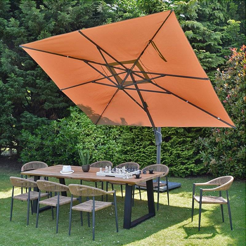 Parasol déporté taupe 4x3 m Neptunia - Gecko Jardin - Imagen 7