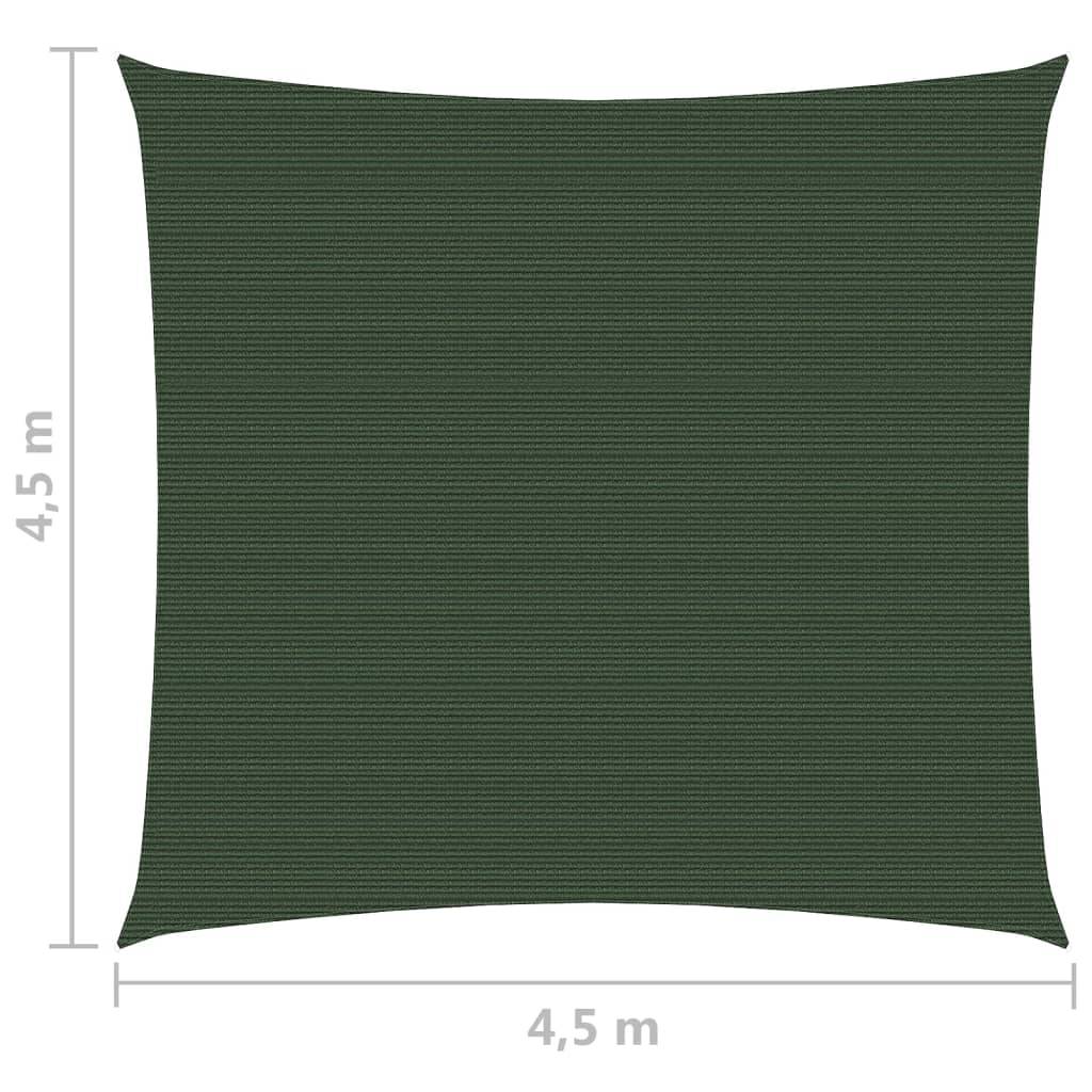 Helloshop26 - Voile toile d'ombrage parasol 160 g/m² PEHD 4,5 x 4,5 m vert foncé - Imagen 6