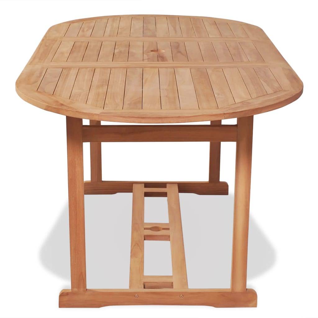Table de jardin Bois de teck solide 180 x 90 x 75 cm, Poid :25kg - PANGIVO - Image 3