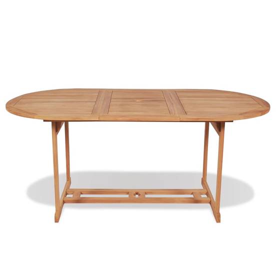 Table de jardin Bois de teck solide 180 x 90 x 75 cm, Poid :25kg - PANGIVO - Image 2