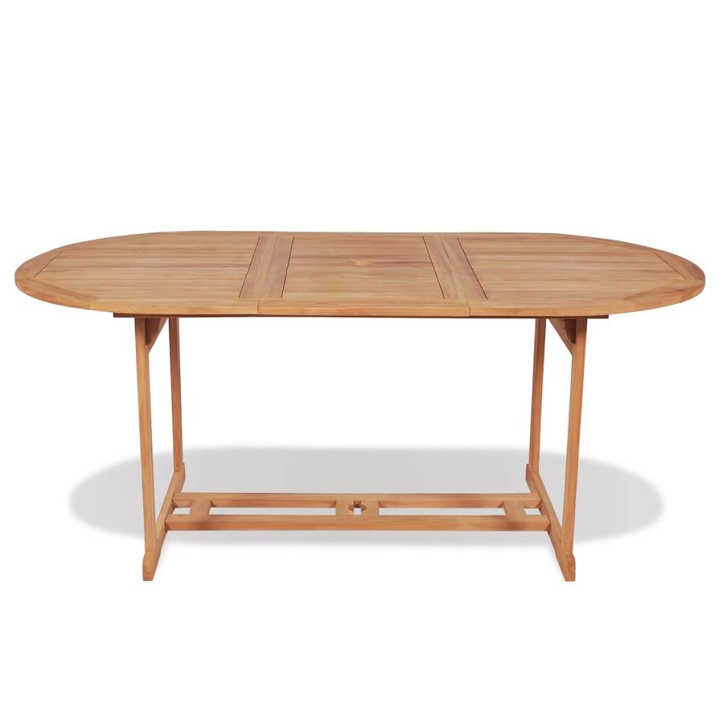 Table de jardin Bois de teck solide 180 x 90 x 75 cm, Poid :25kg - PANGIVO - Image 2
