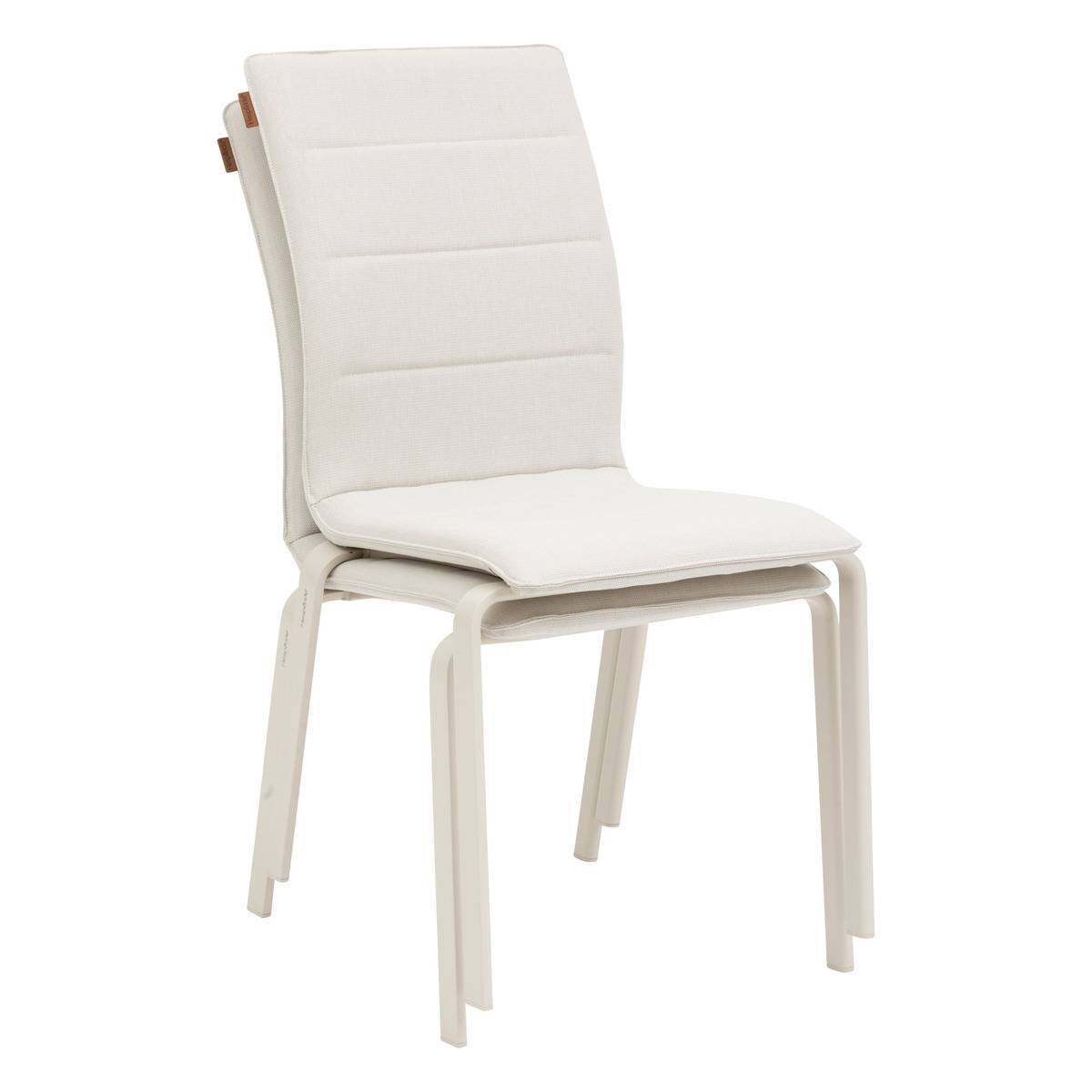 Hesperide - Chaise de jardin empilable "Diese" ivoire & argile aluminium et texaline Hespéride - Image 2