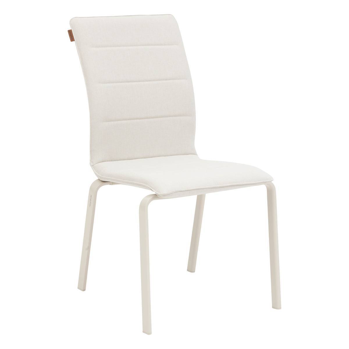 Hesperide - Chaise de jardin empilable "Diese" ivoire & argile aluminium et texaline Hespéride - Image 1