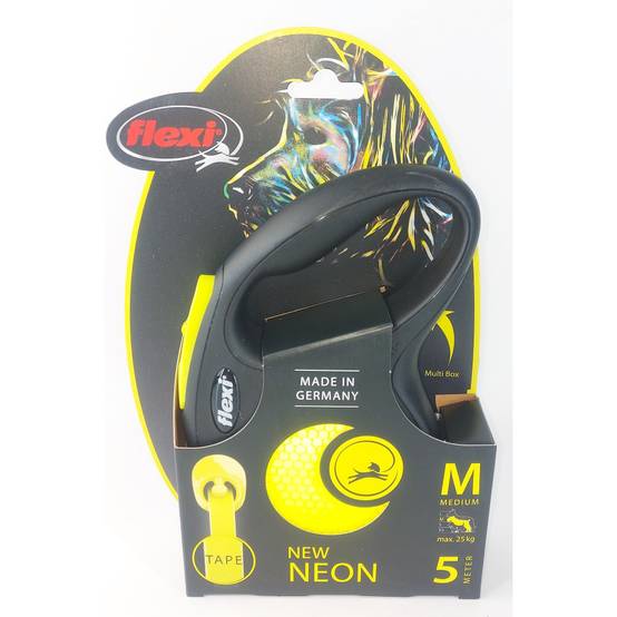 Flexi - FLEXI - Flexi néon M sangle 5 mètres laisse flexi pour chien max 25 kg - Imagen 7