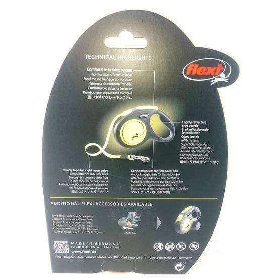 Flexi - FLEXI - Flexi néon M sangle 5 mètres laisse flexi pour chien max 25 kg - Imagen 6