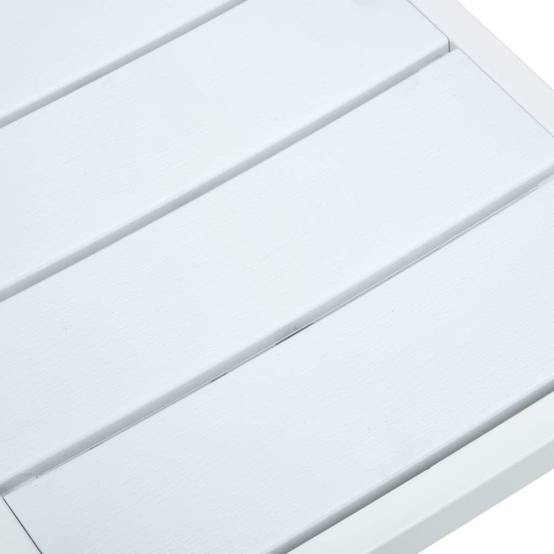 Lot de 4 Chaises de jardin - Chaises d'extérieur - Fauteuils de jardin Blanc PEHD Aspect de bois - Image 6