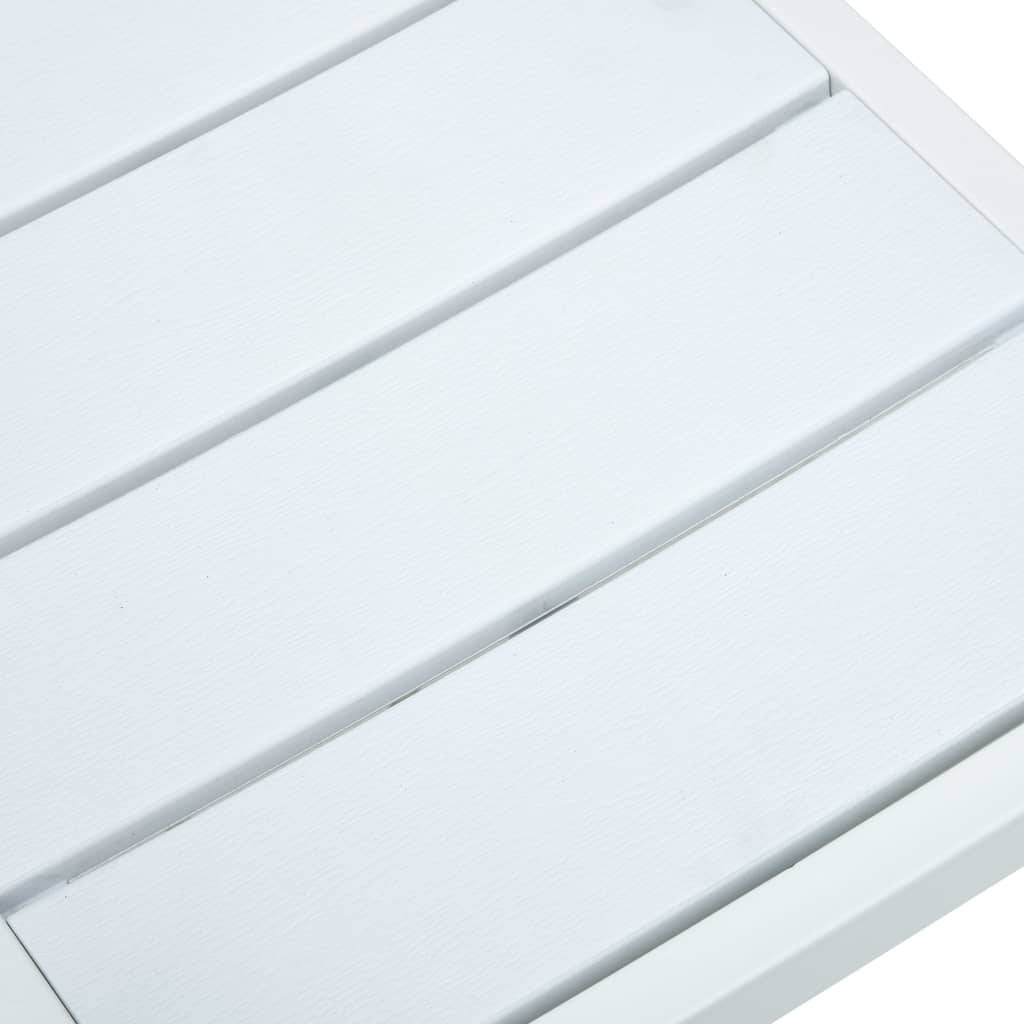 Lot de 4 Chaises de jardin - Chaises d'extérieur - Fauteuils de jardin Blanc PEHD Aspect de bois - Image 6