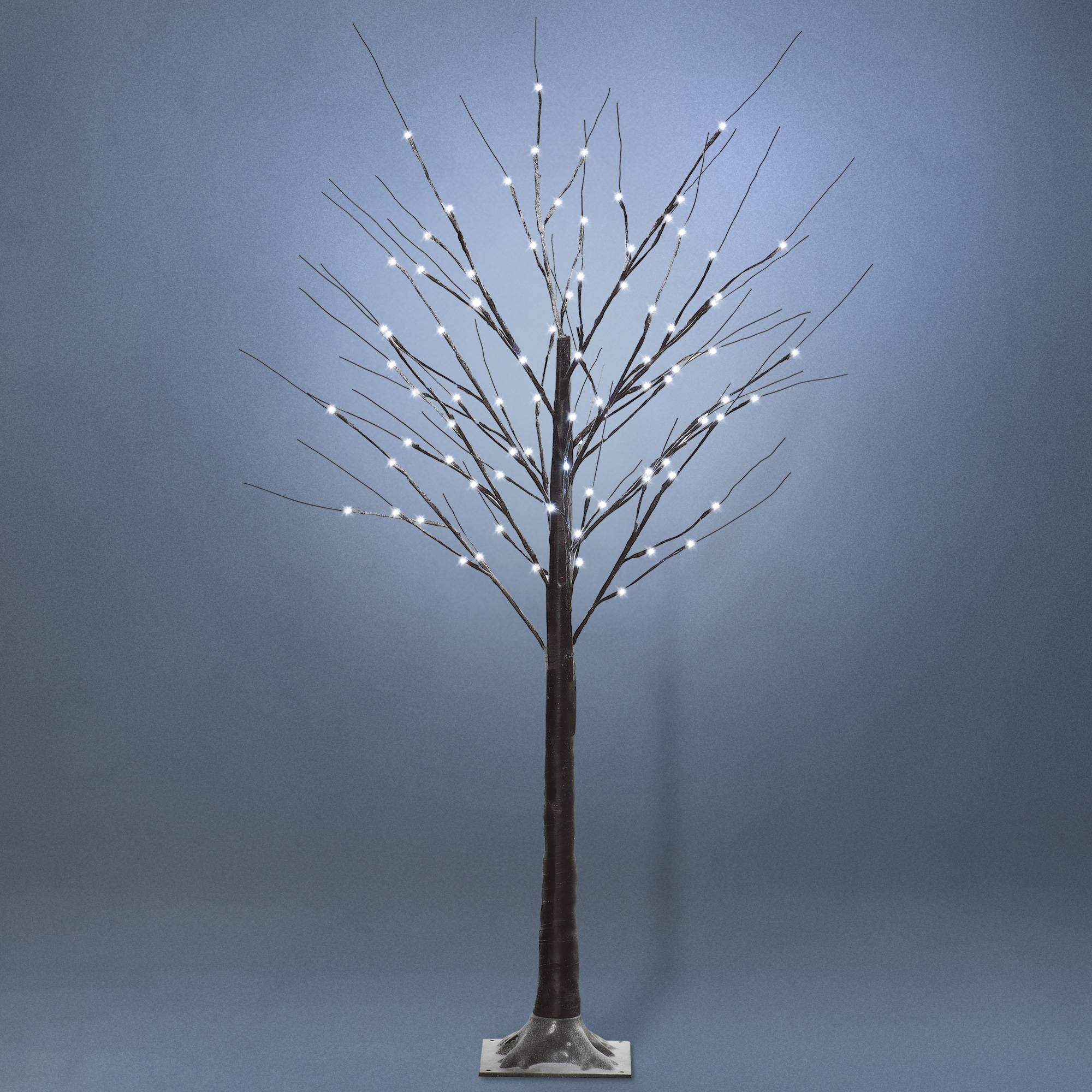 Arbre lumineux LED blanc froid,96 LED, usage intérieur,150cm, déco Noël maison chambre, marron - Image 1