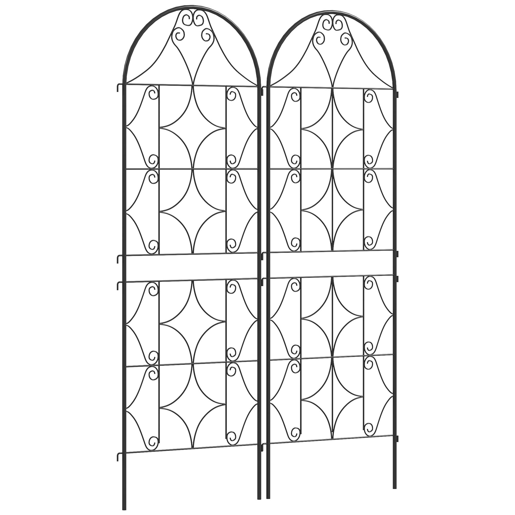 Treillis pour les plantes grimpantes 50x120cm,  ou légumes d'escalade, Noir - Image 1