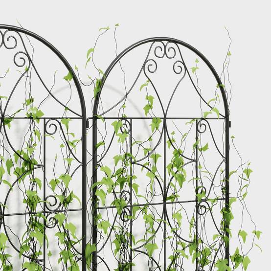 Treillis pour les plantes grimpantes 50x120cm, ou légumes d'escalade, Noir - Image 4
