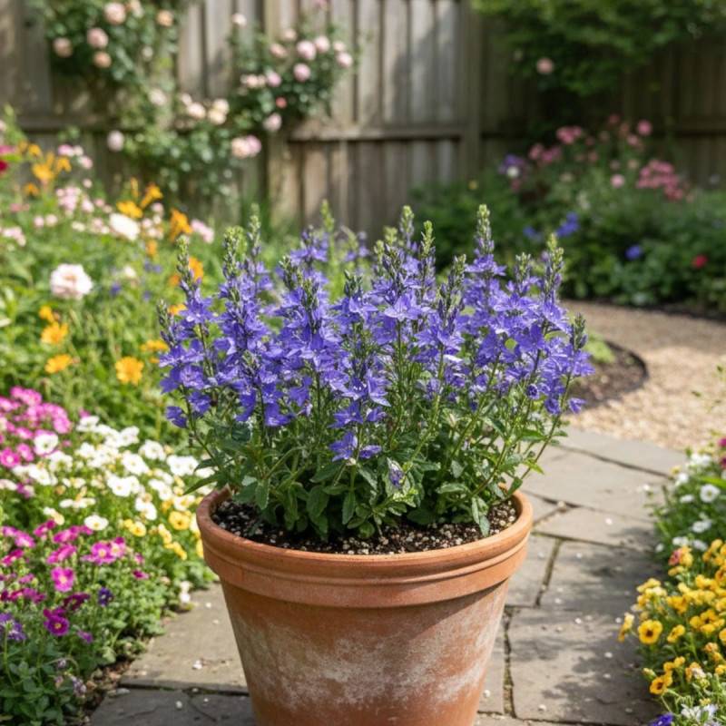 Véronique d'Autriche Royal Blue à fleurs Bleue/ - feuillage Persistant - Godet - 5/20 cm - Imagen 3