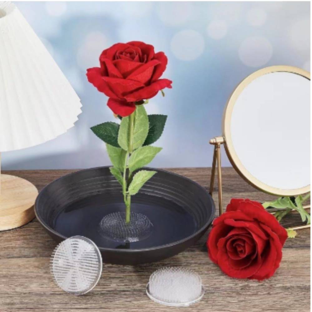 Support pour Ikebana Transparent à 3 Ventouses MCBOSON - Imagen 3