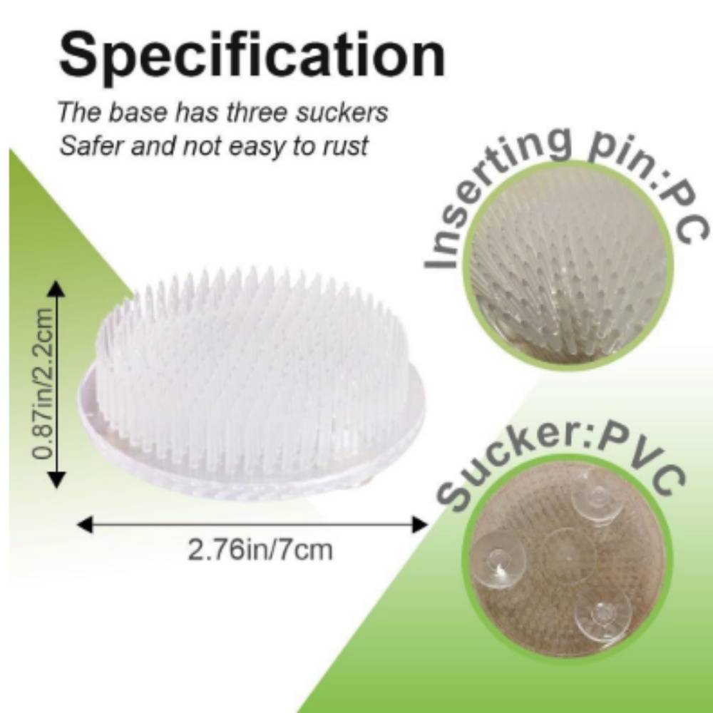 Support pour Ikebana Transparent à 3 Ventouses MCBOSON - Imagen 6