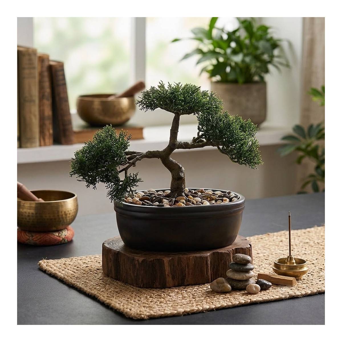 Atmosphera - Bonsaï artificiel pot céramique H23cm - Atmosphera Créateur d'intérieur - Image 3