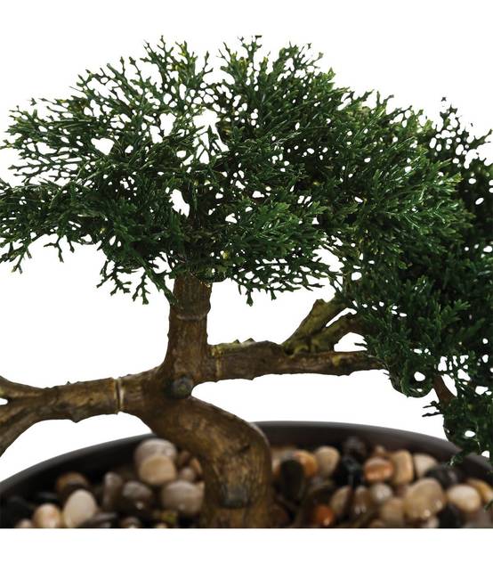 Plante artificielle Bonsaï dans un pot en céramique H 23 cm - Image 2