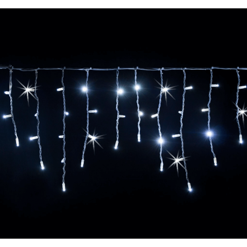 Lotti - Guirlande stalactite flash 3M H 50CM 114 LED blanc froid raccordable 230V IP67 Lotti - Imagen 4
