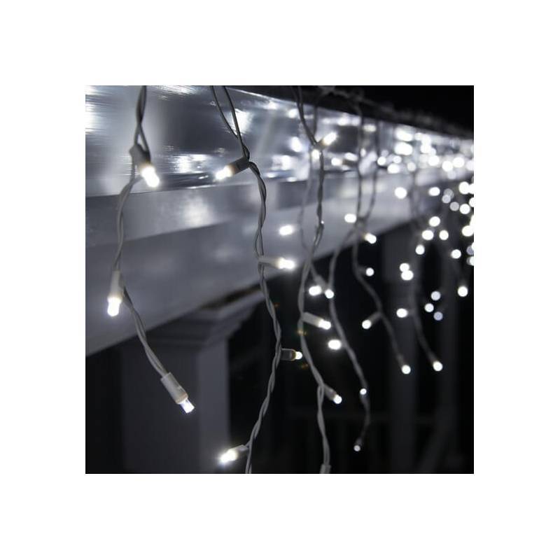 Lotti - Guirlande stalactite flash 3M H 50CM 114 LED blanc froid raccordable 230V IP67 Lotti - Imagen 1