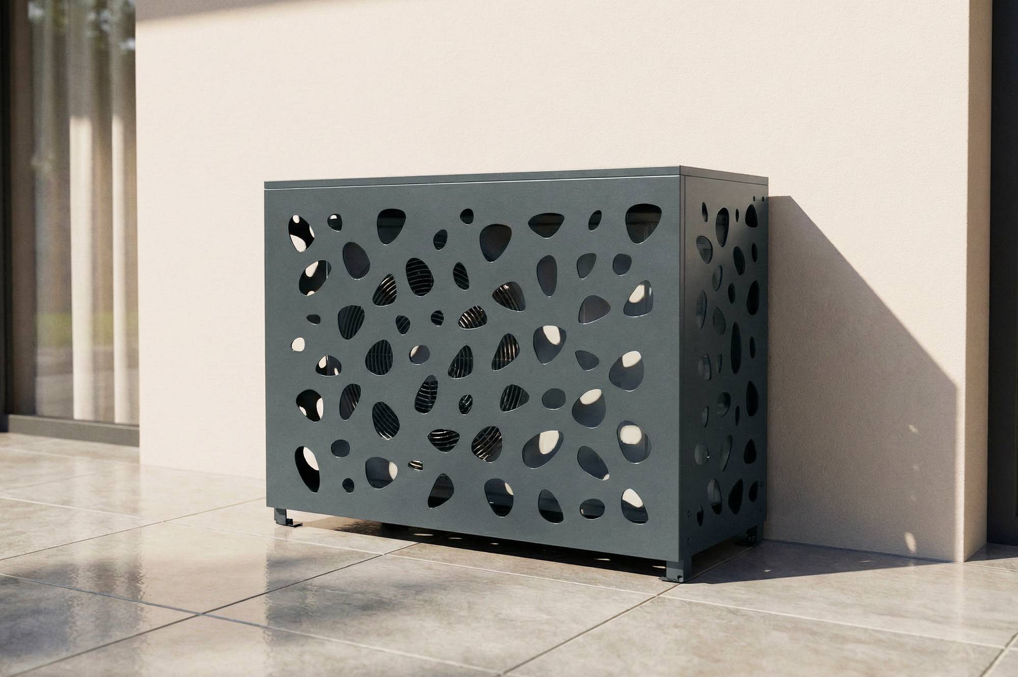 CASANOOV - Casanoov Cache Climatiseur Extérieur Acier Gris Anthracite Taille S 90x68x60 Amaro Sunny