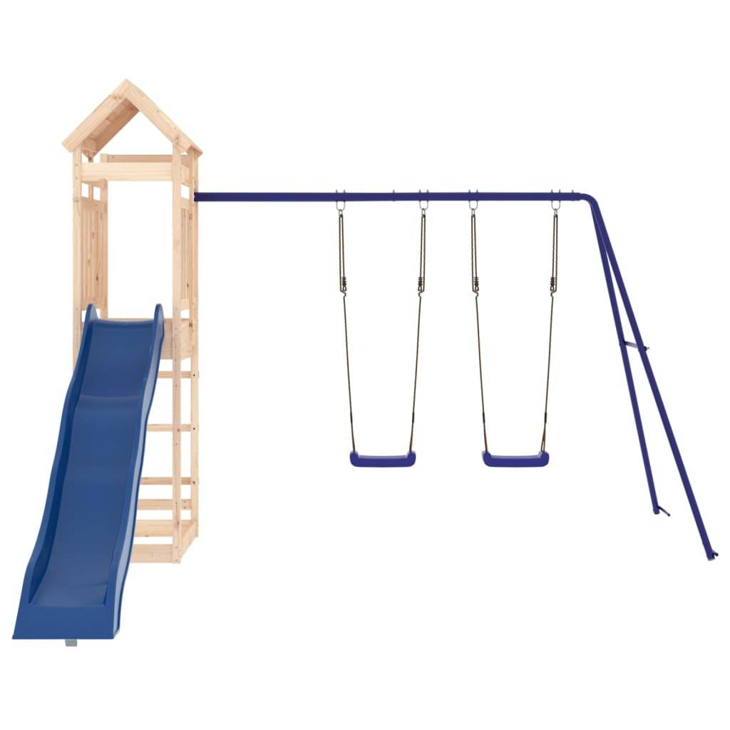 Helloshop26 - Aire de jeux d'extérieur balançoires toboggan portiques robuste jeux jardin 320 x 349 x 238 cm bois de pin massif - Imagen 2