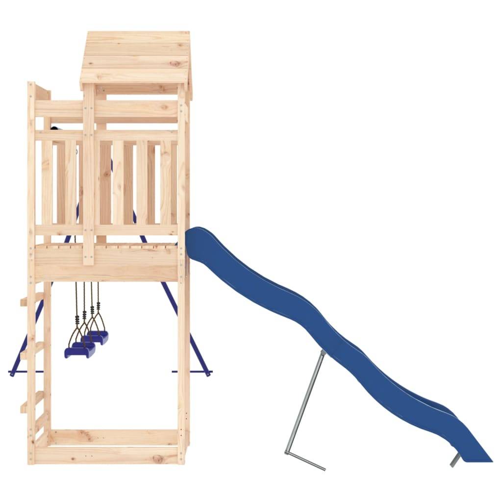 Helloshop26 - Aire de jeux d'extérieur balançoires toboggan portiques robuste jeux jardin 320 x 349 x 238 cm bois de pin massif - Imagen 5