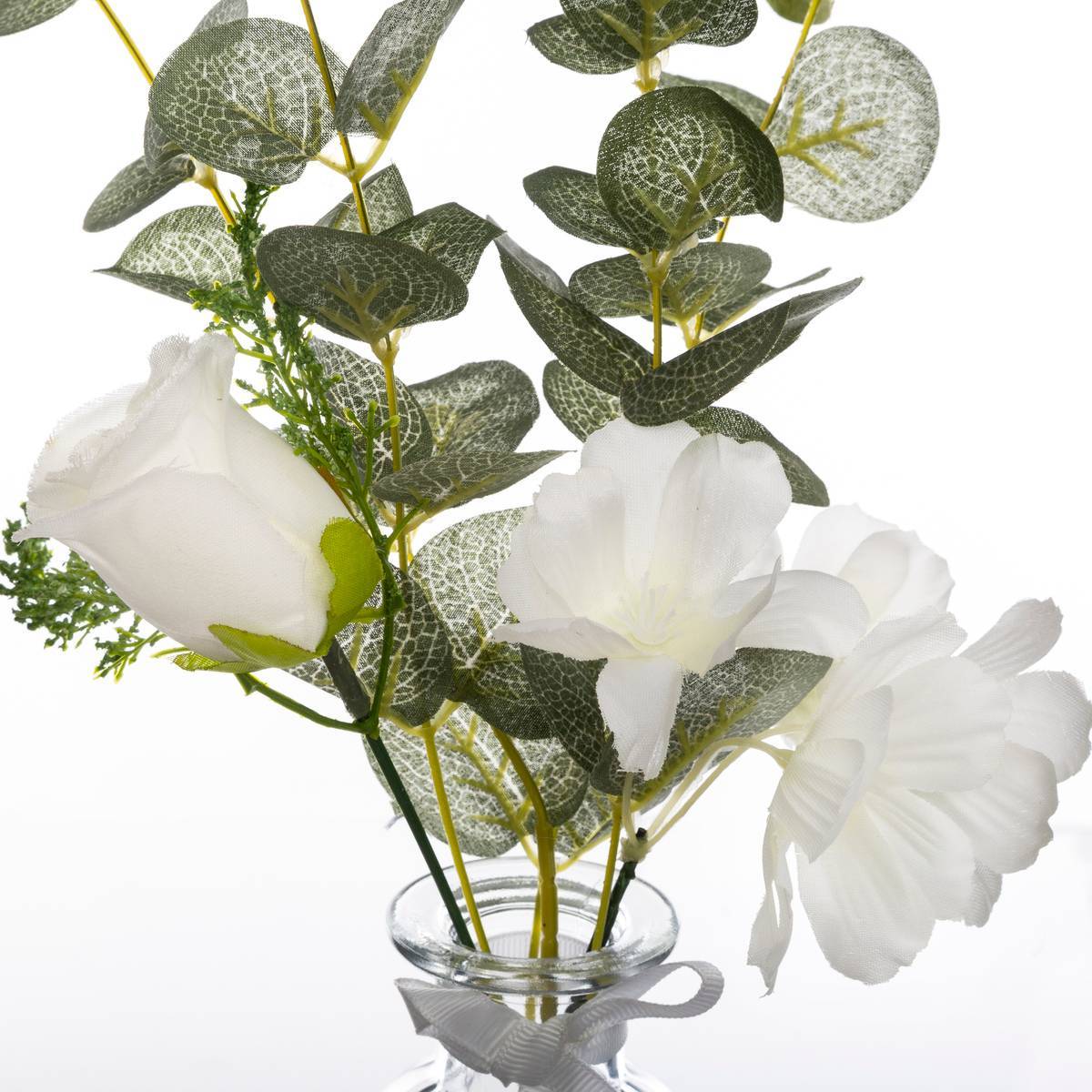 Atmosphera - Composition eucalyptus artificielle vase verre H39cm - Atmosphera Créateur d'intérieur - Image 2