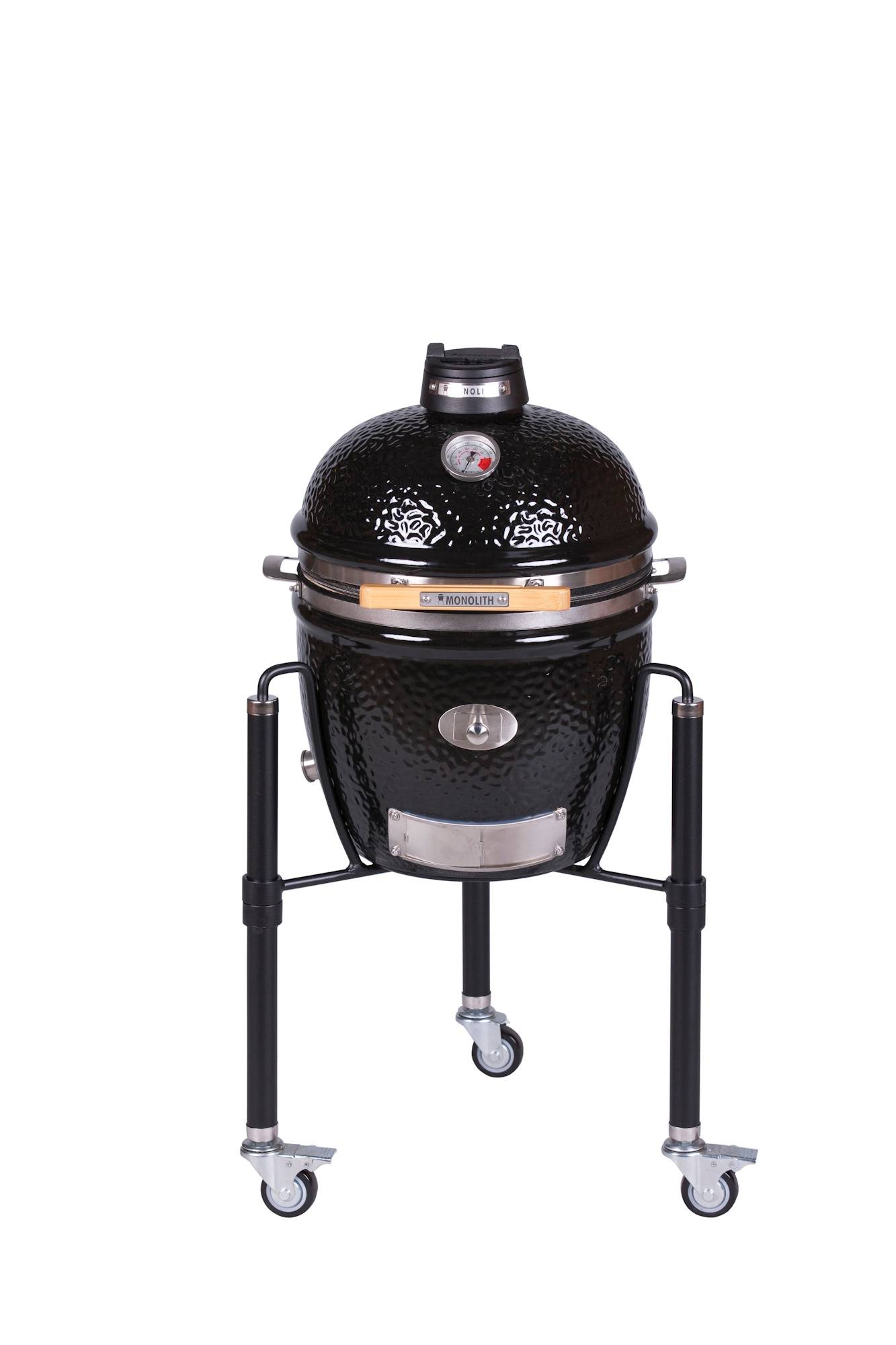 Kamado Monolith JUNIOR Pro Série 2.0 - Noir + Chariot - Image 1
