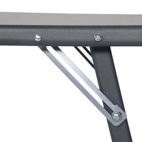Lot de 2 bains de soleil SARDINIA en textilène gris - structure anthracite - HAPPY GARDEN - Image 7