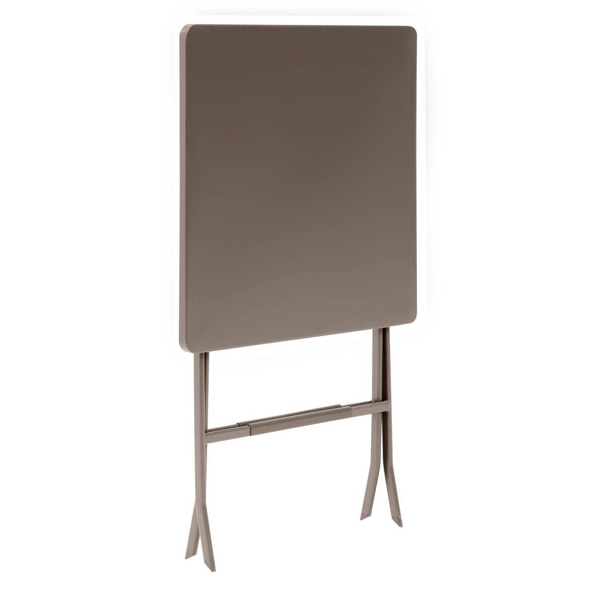 Hesperide - Table haute pliante de jardin "Greensboro" tonka 2 places en acier traité époxy Hespéride - Imagen 3