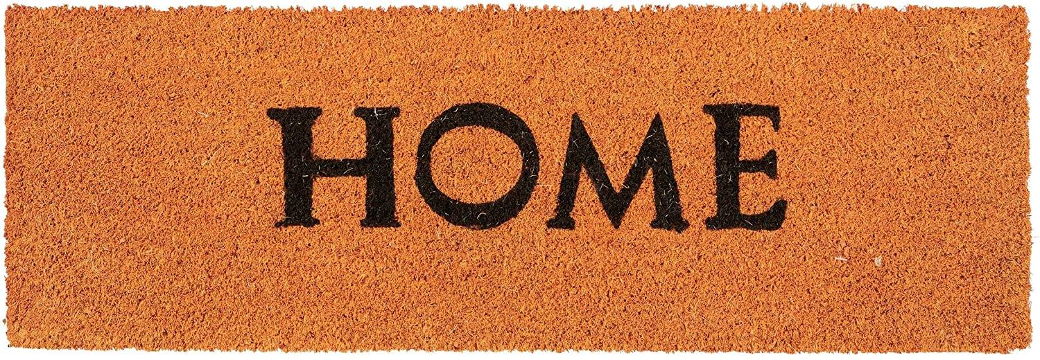 Helloshop26 - Paillasson tapis de sol porte d’entrée essuie-pieds fibres de coco home orange - Imagen 1
