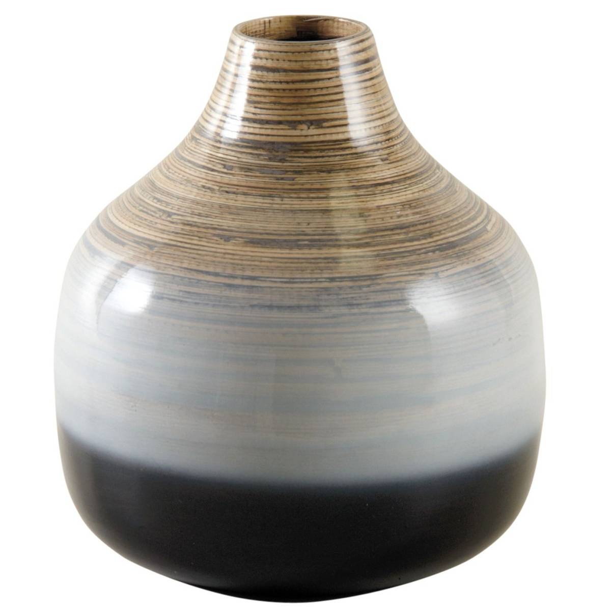 Aubry Gaspard - Vase boule bambou laqué - Imagen 1