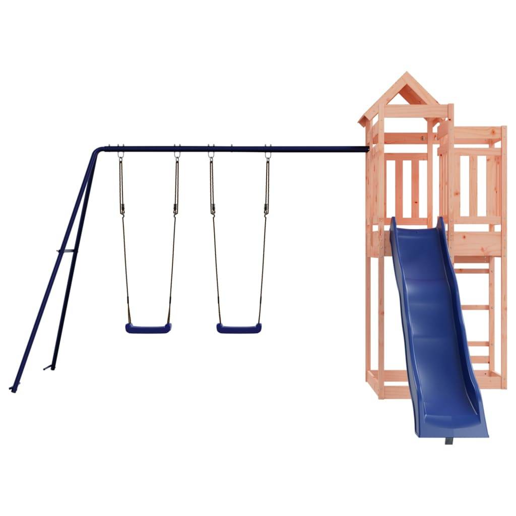 Helloshop26 - Aire de jeux d'extérieur balançoires toboggan portiques robuste jeux jardin 362 x 373 x 238 cm bois massif de douglas - Imagen 3