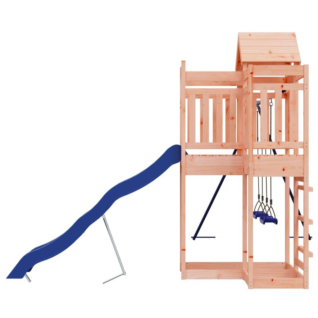 Helloshop26 - Aire de jeux d'extérieur balançoires toboggan portiques robuste jeux jardin 362 x 373 x 238 cm bois massif de douglas - Imagen 5