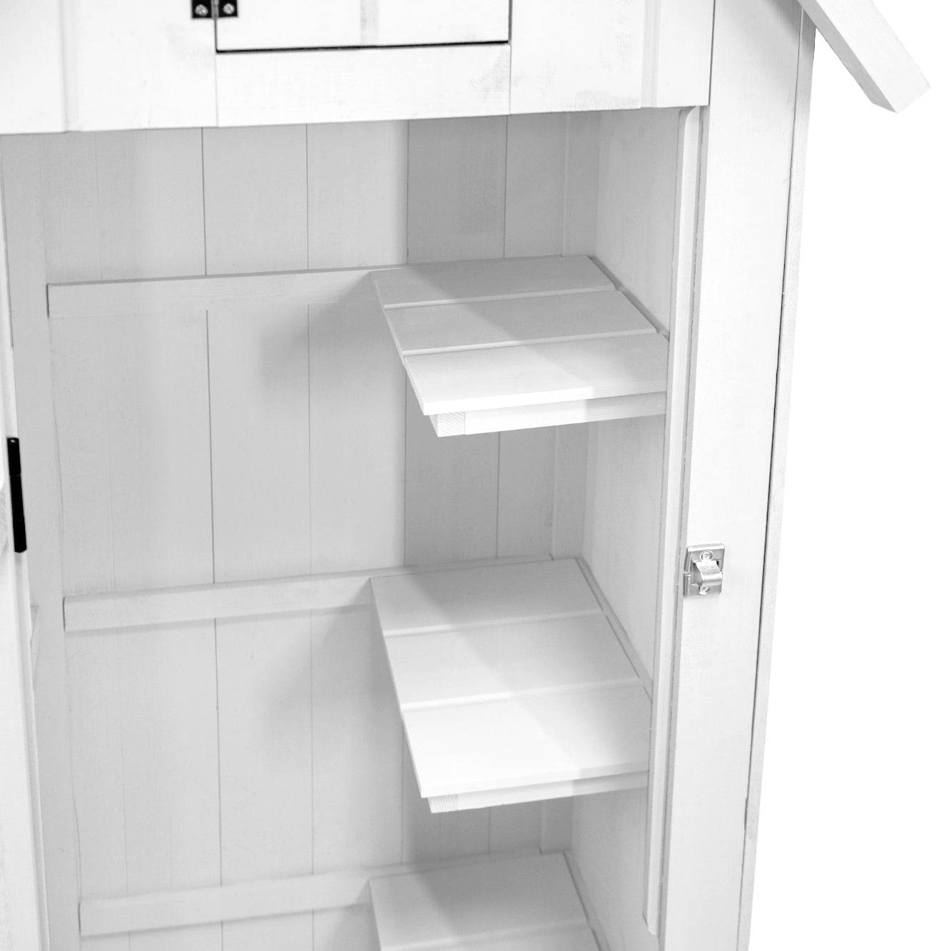 Monstershop - Abri de Jardin en Bois - Blanc - Imagen 4