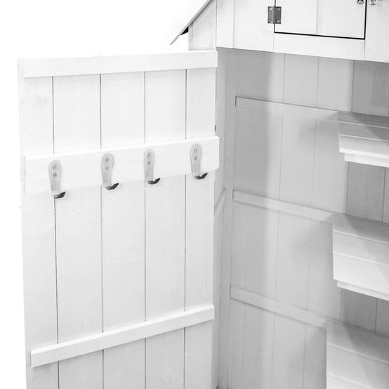 Monstershop - Abri de Jardin en Bois - Blanc - Imagen 3