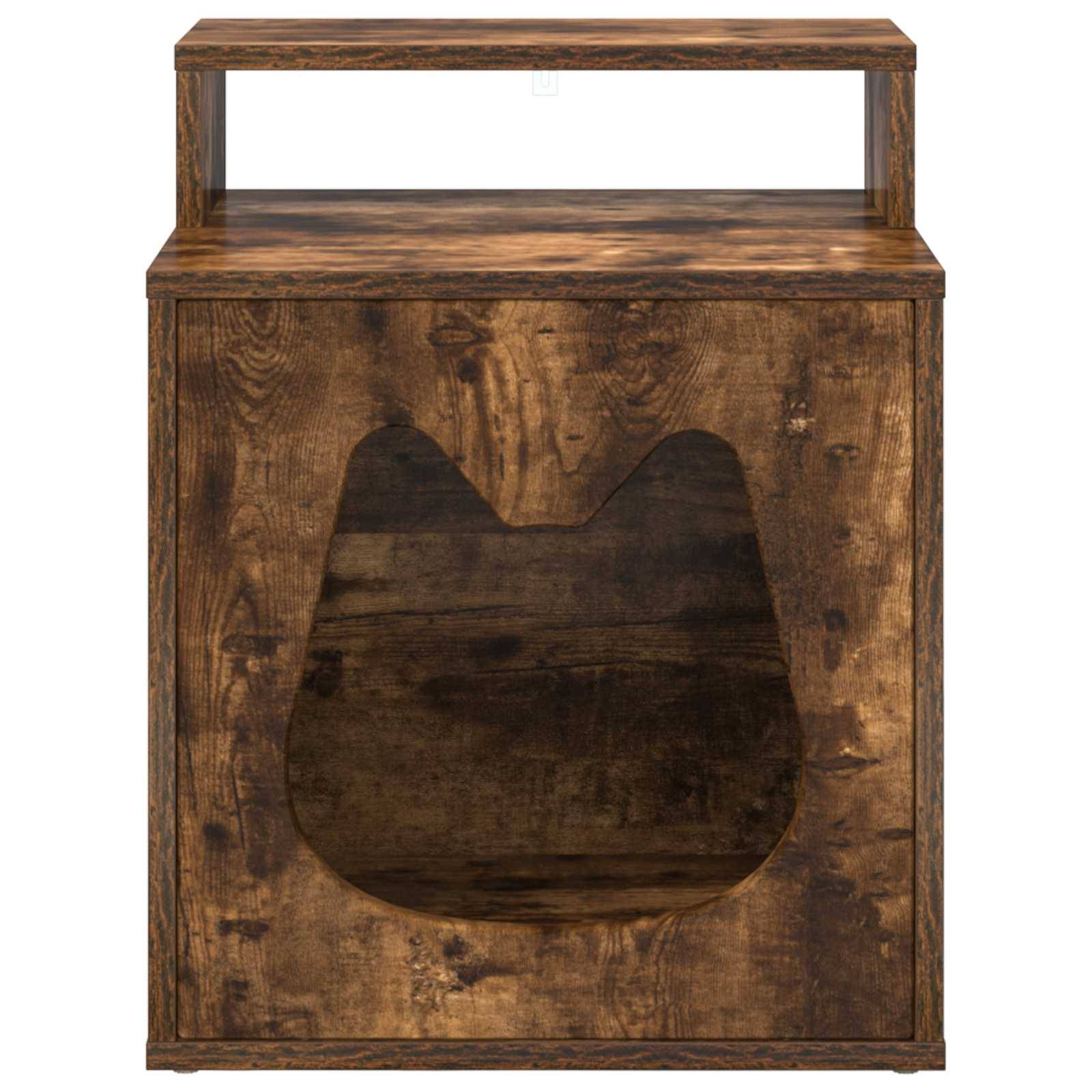 Vidaxl - Maison pour chat Chêne fumé 42,5 x 40 x 53,5 cm vidaXL 8000694 - Image 6