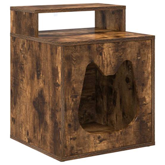 Vidaxl - Maison pour chat Chêne fumé 42,5 x 40 x 53,5 cm vidaXL 8000694 - Image 2