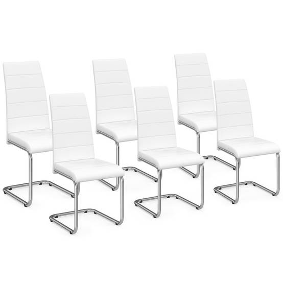 Lot de 6 chaises MIA blanches pour salle à manger - Image 2