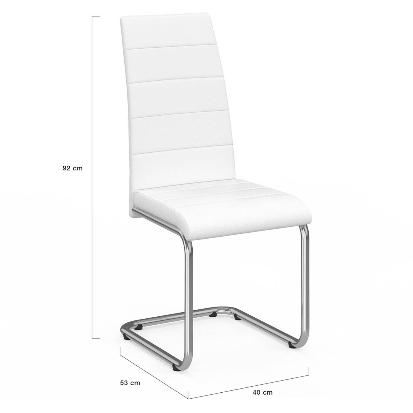 Lot de 6 chaises MIA blanches pour salle à manger - Image 5