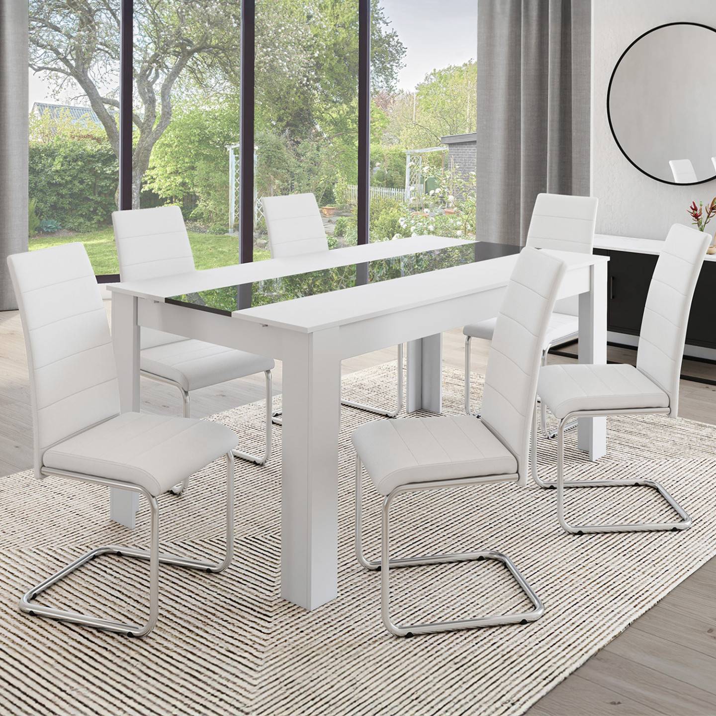 Lot de 6 chaises MIA blanches pour salle à manger - Image 1