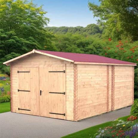 Garage en bois Denis 17.16 m² - Imagen 2