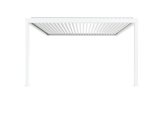 Pergola Bioclimatique Aluminium Adossée Motorisée Éclairée 4x3,5 Blanc SV ORIAL France - Image 9