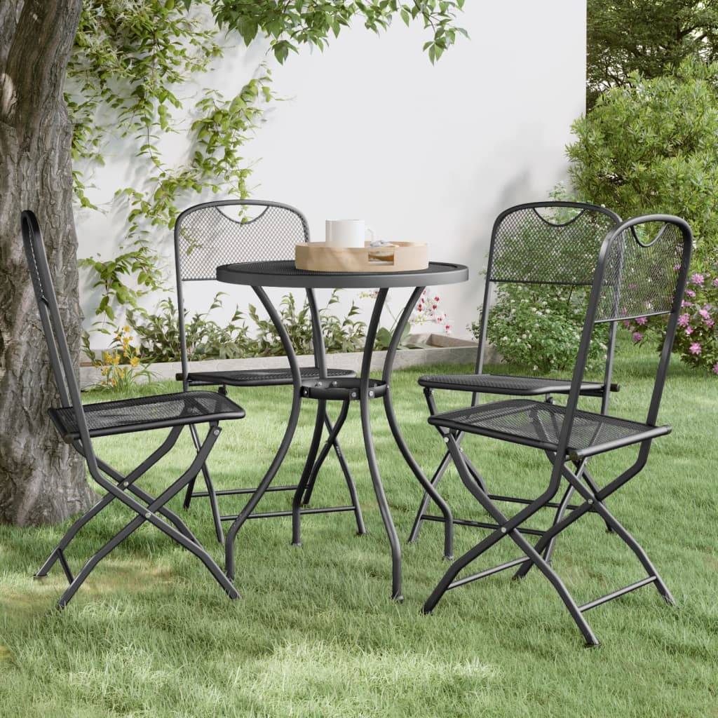 Lot de 4 Chaise bois composite  Camille Anthracite 54 X 40 X 86 cm  - P87209A - Image 1
