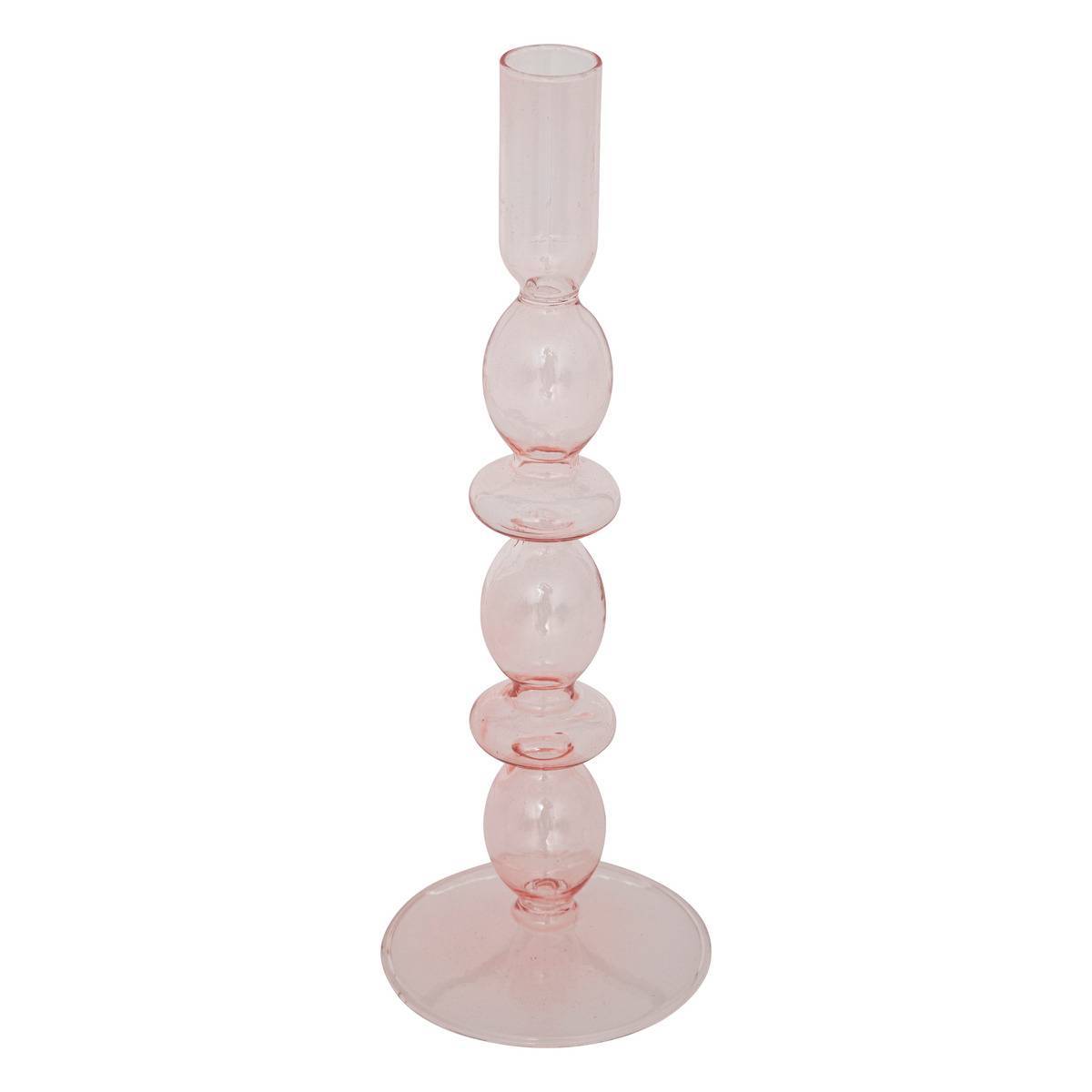 Atmosphera - Chandelier verre rose clair H25,7cm - Atmosphera Créateur d'intérieur - Imagen 1