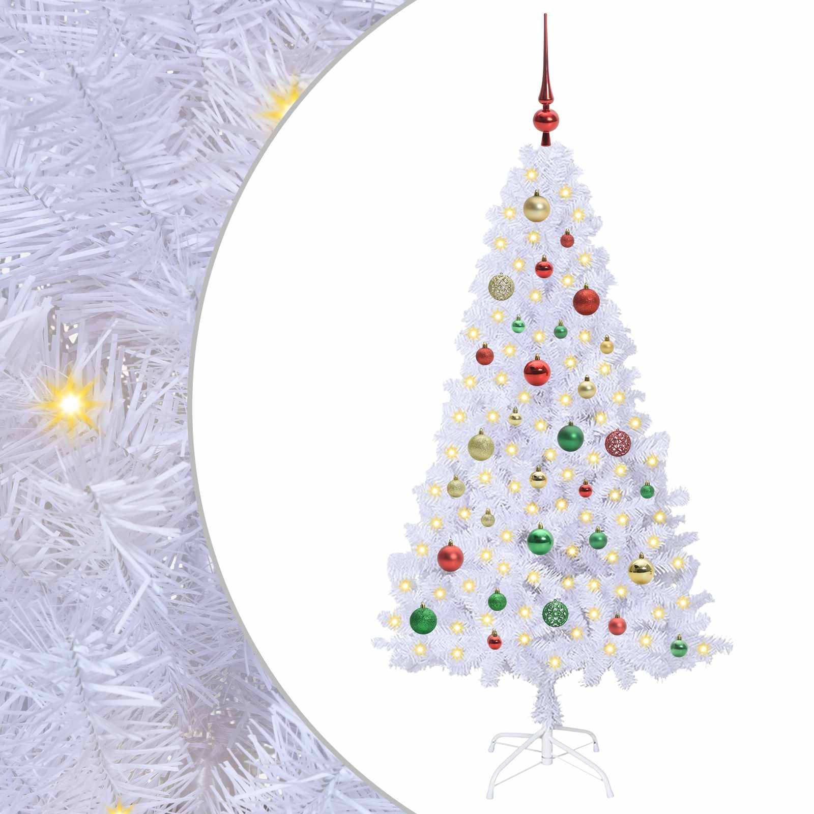 Vidaxl - Sapin de Noël artificiel avec 150 LED Blanc 150 cm PVC et Acier vidaXL 3426766 - Image 2